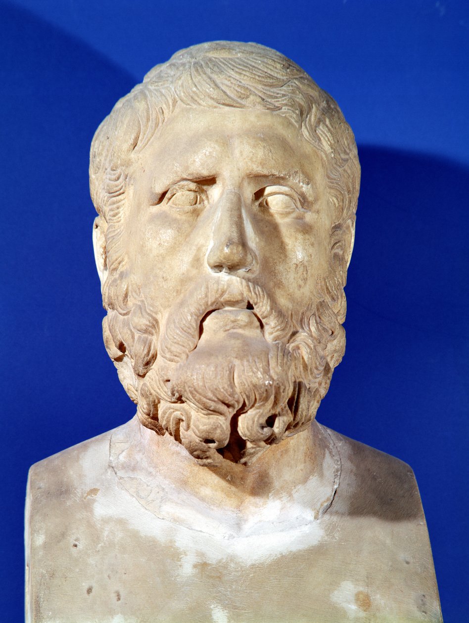 Byst av Zeno av Citium (c.335-c.264 f.Kr.) av Greek