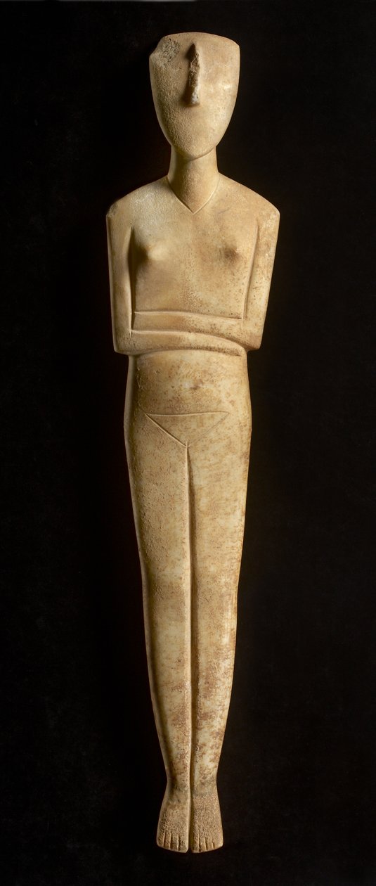 Kykladisk figur, Amorgos, ca 2500 f.Kr. (marmor) av Greek
