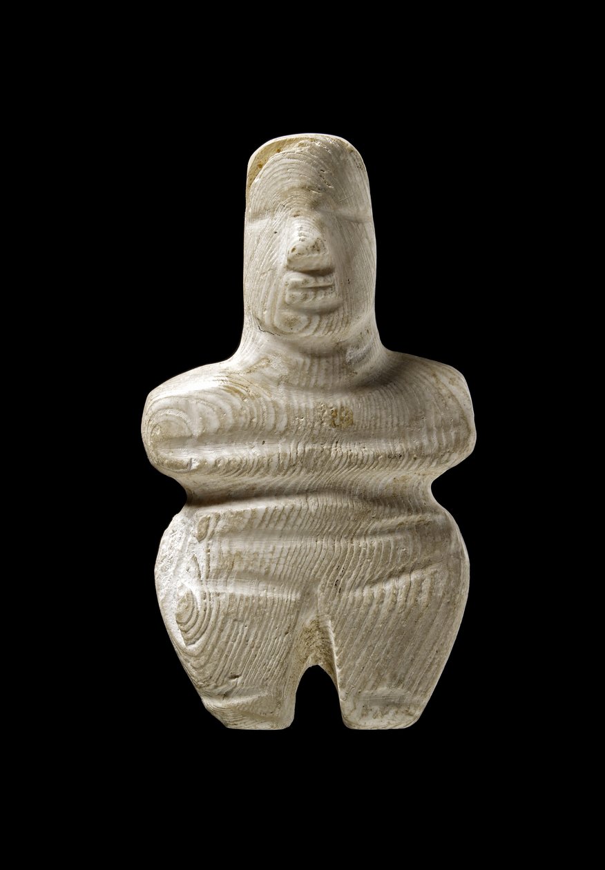 Cykladisk figur, Naxos, ca 3000-2000 f.Kr. (marmor) av Greek