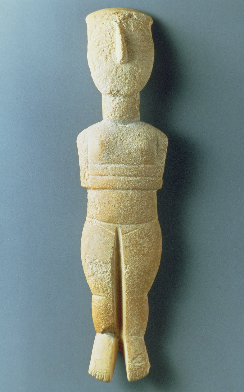 Kvinnlig figur, tidig cykladisk tid, ca 2800-2300 f.Kr. (marmor) av Greek