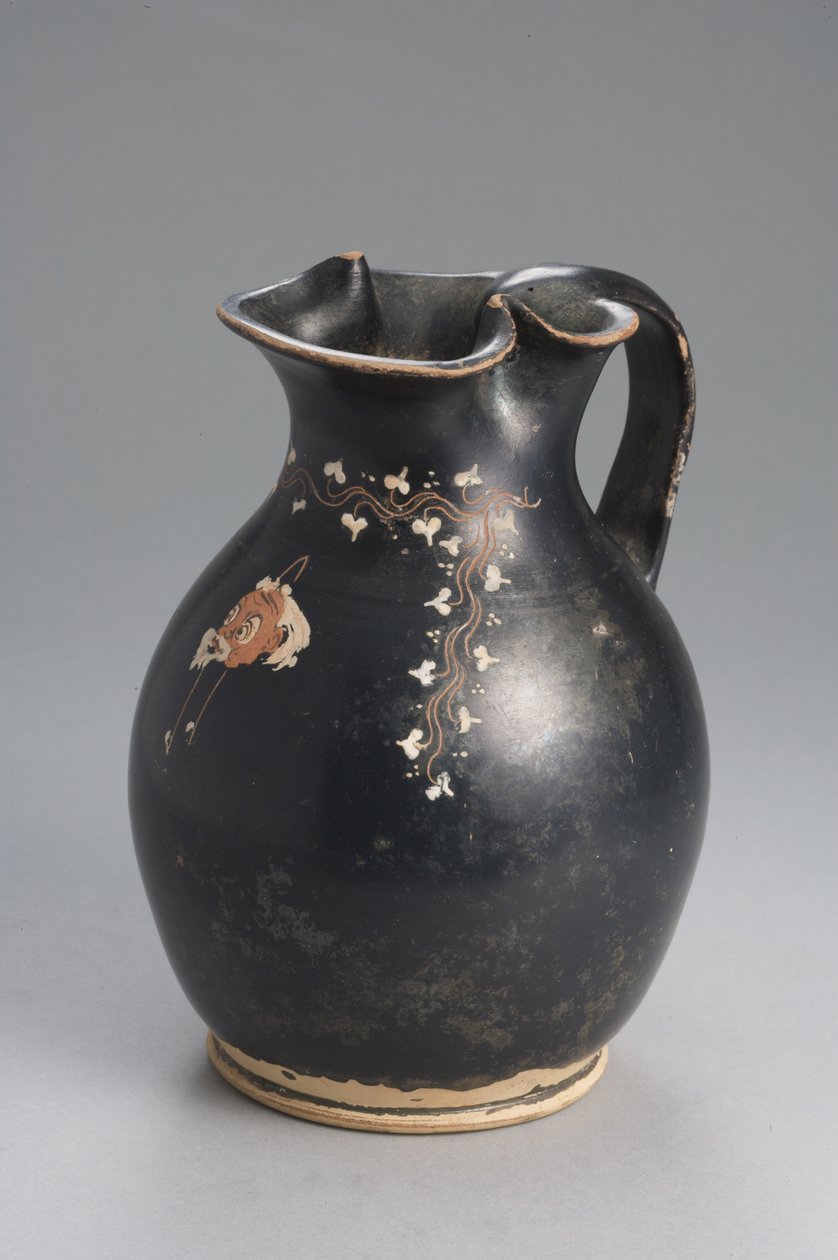 Gnathian glaserad oinochoe, Konnakis Group (terrakotta) av Greek