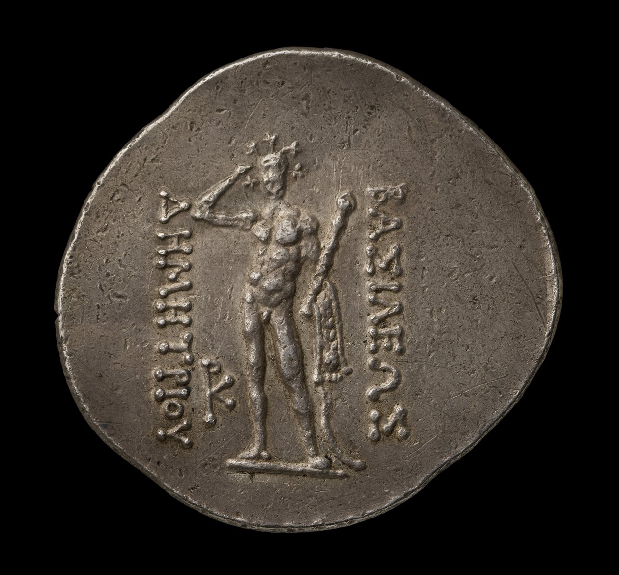 Indo-grekiskt mynt (silver) av Greek