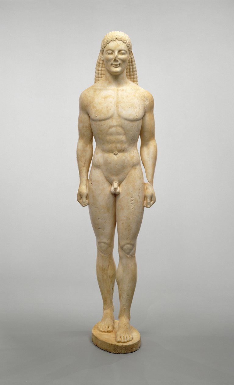 Kouros, ca 530 f.Kr. (dolomitisk marmor) av Greek