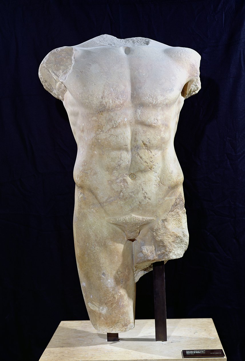 Manlig torso från Miletus, c.480 f.Kr. (marmor) av Greek