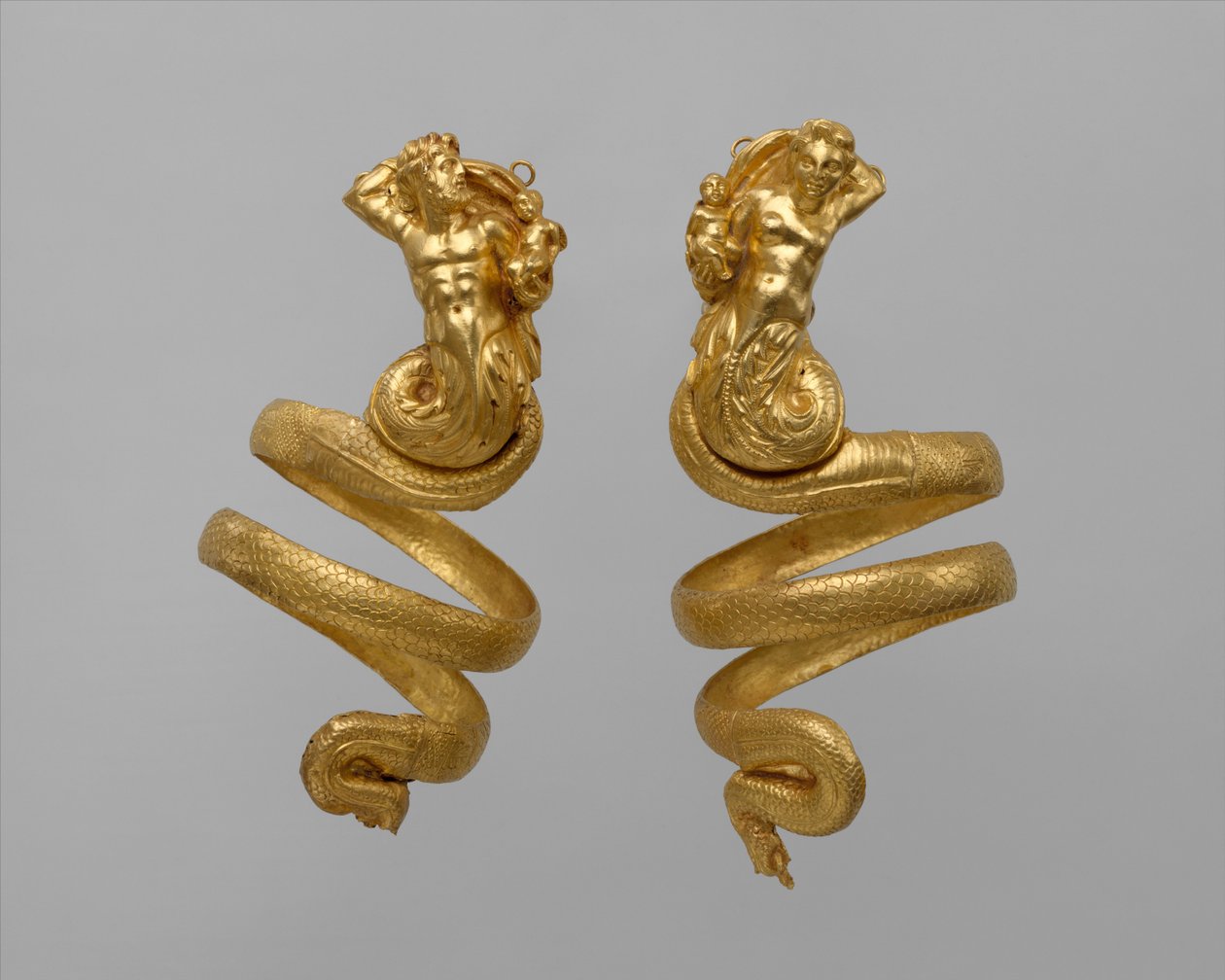 Ett par armband, ca 200 f.Kr. (guld) av Greek