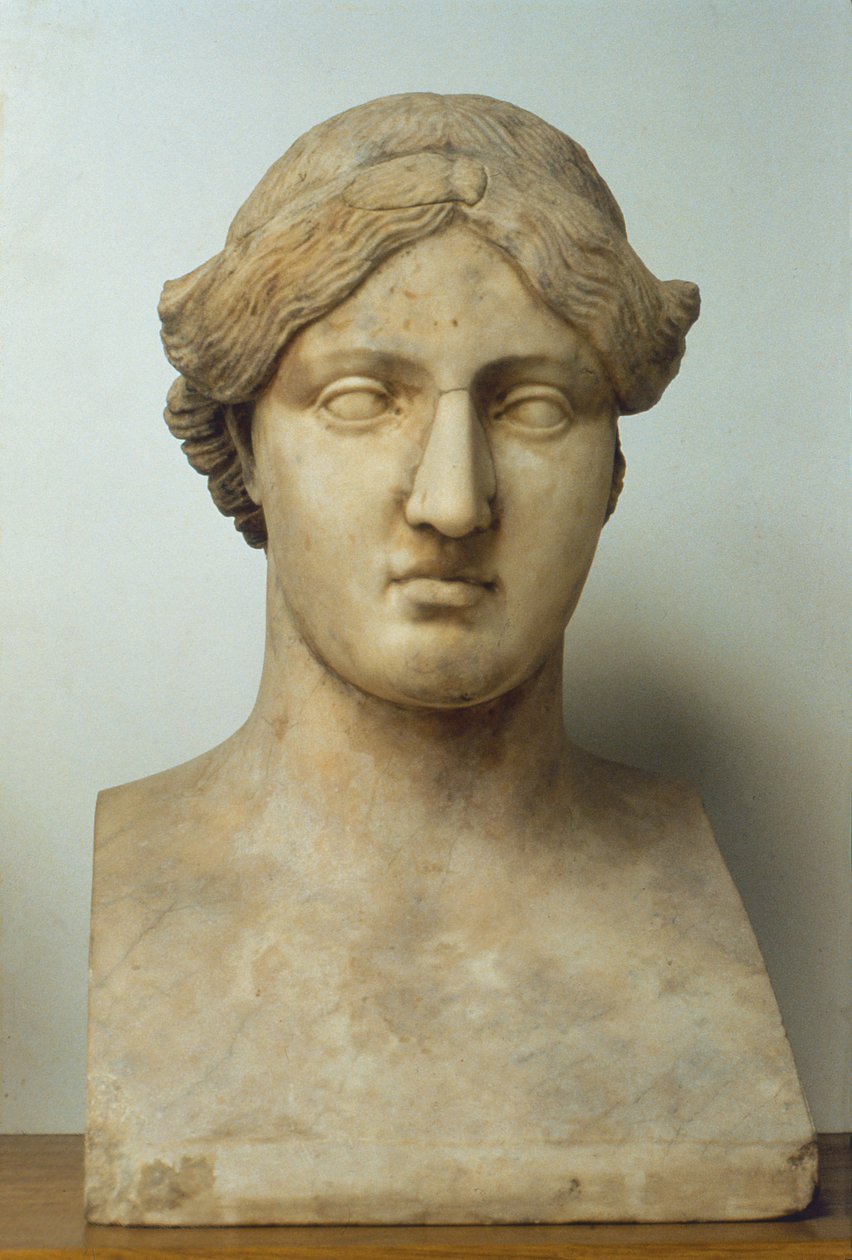 Porträttbyst av Sappho (marmor) av Greek