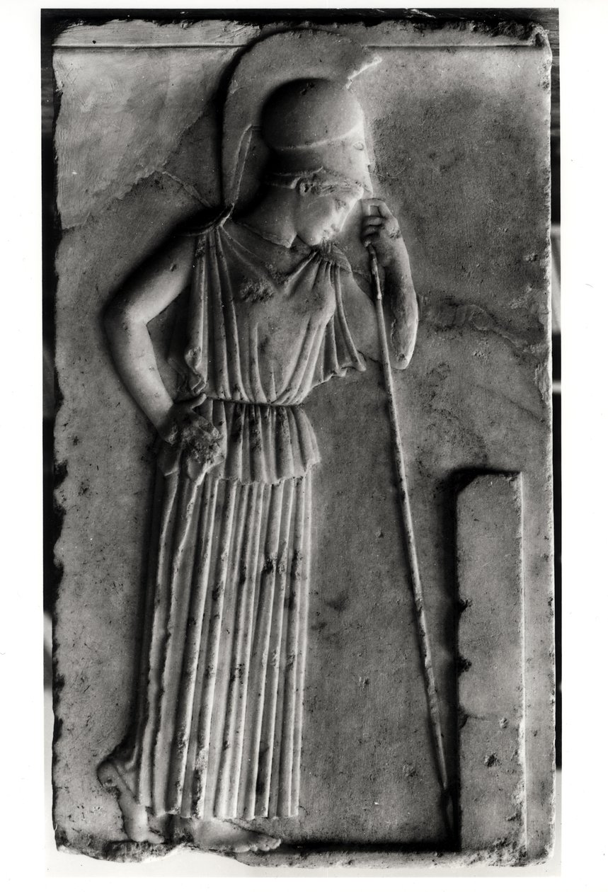 Relief of the Mourning Athena, c.460 (marmor) av Greek