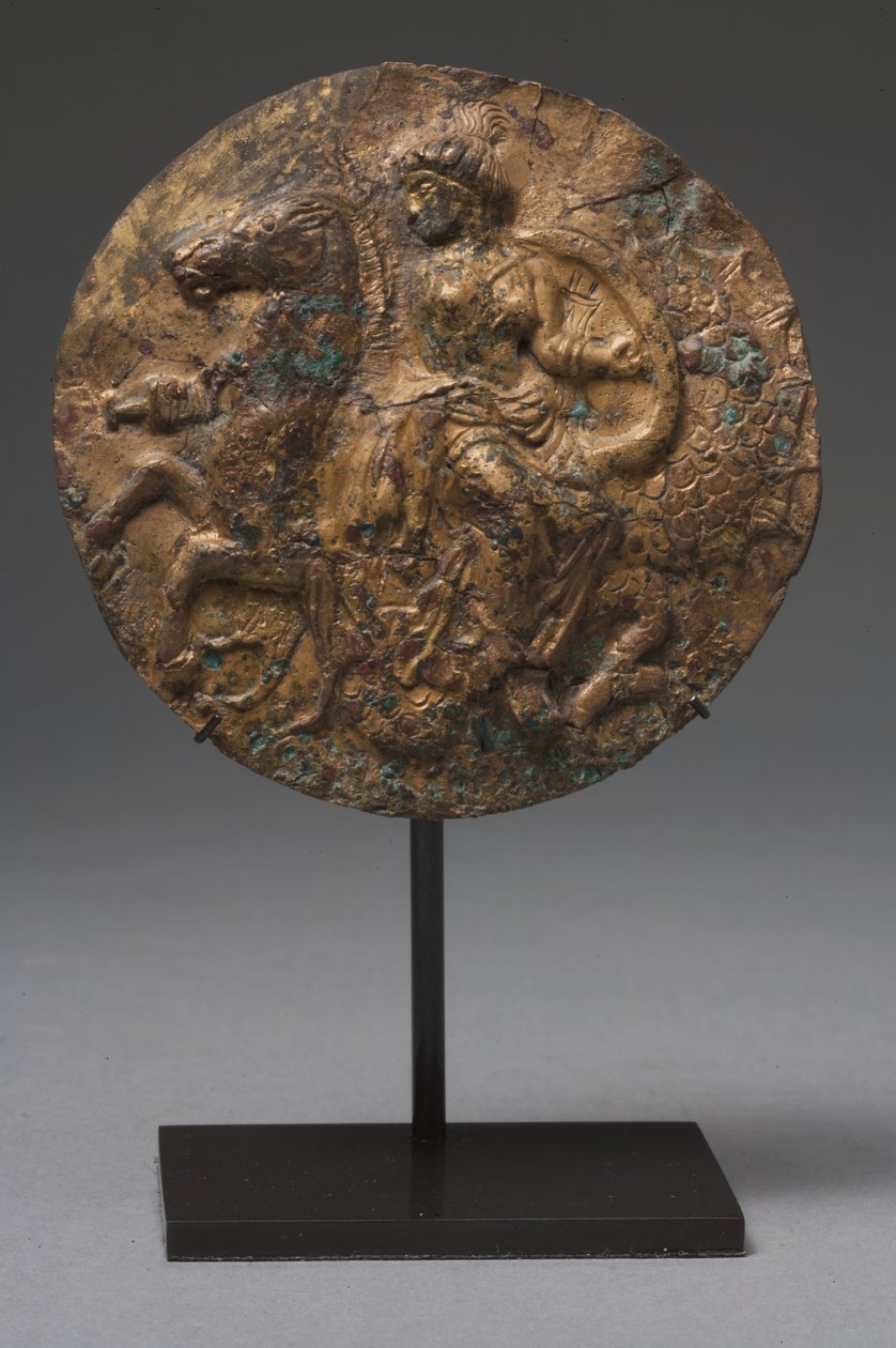 Repousse applikation (brons) av Greek