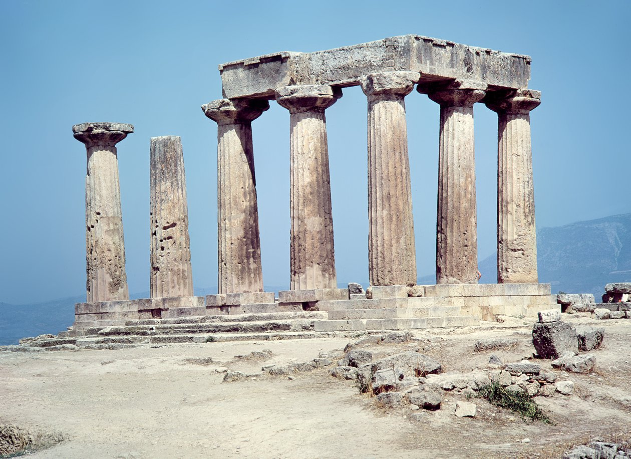 Ruinerna av Apollontemplet, c.550 f.Kr av Greek