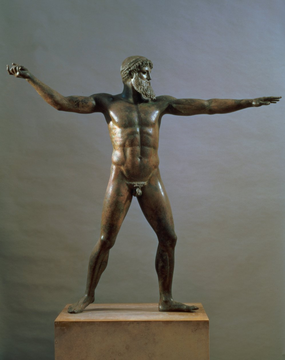 Staty av Poseidon, c.460-450 f.Kr. (brons) av Greek