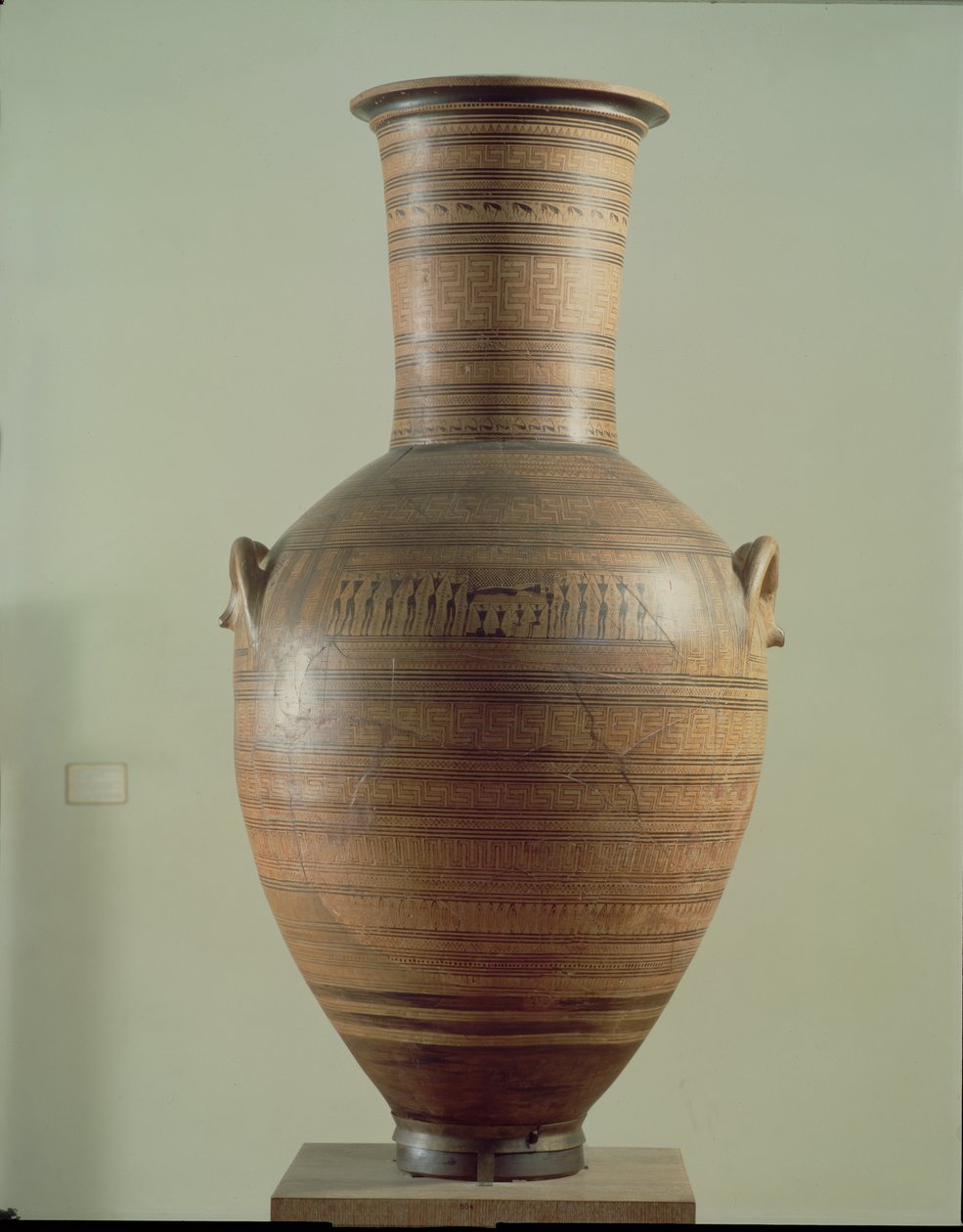 Dipylon Amphora, begravningsurna i geometrisk stil från Kerameikos Necropolis, Aten, c.750 f.Kr. (terrakotta) av Greek