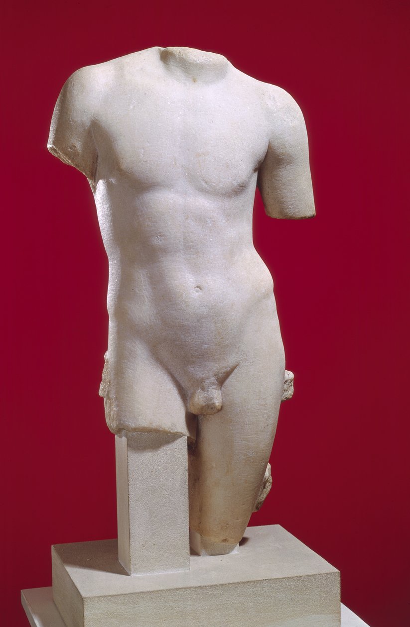 Torso av en ung man, från Glanum av Greek