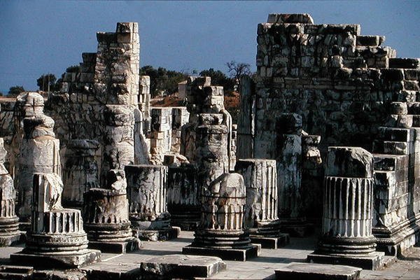 Ruinerna av Apollontemplet av Greek School