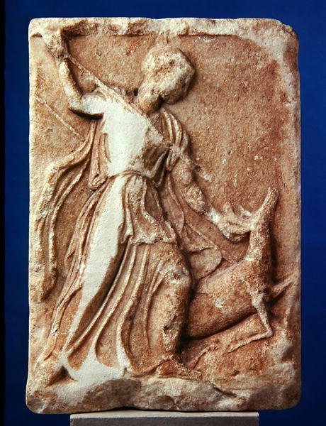 Artemisjakt, c.410 f.Kr. (marmor) av Greek