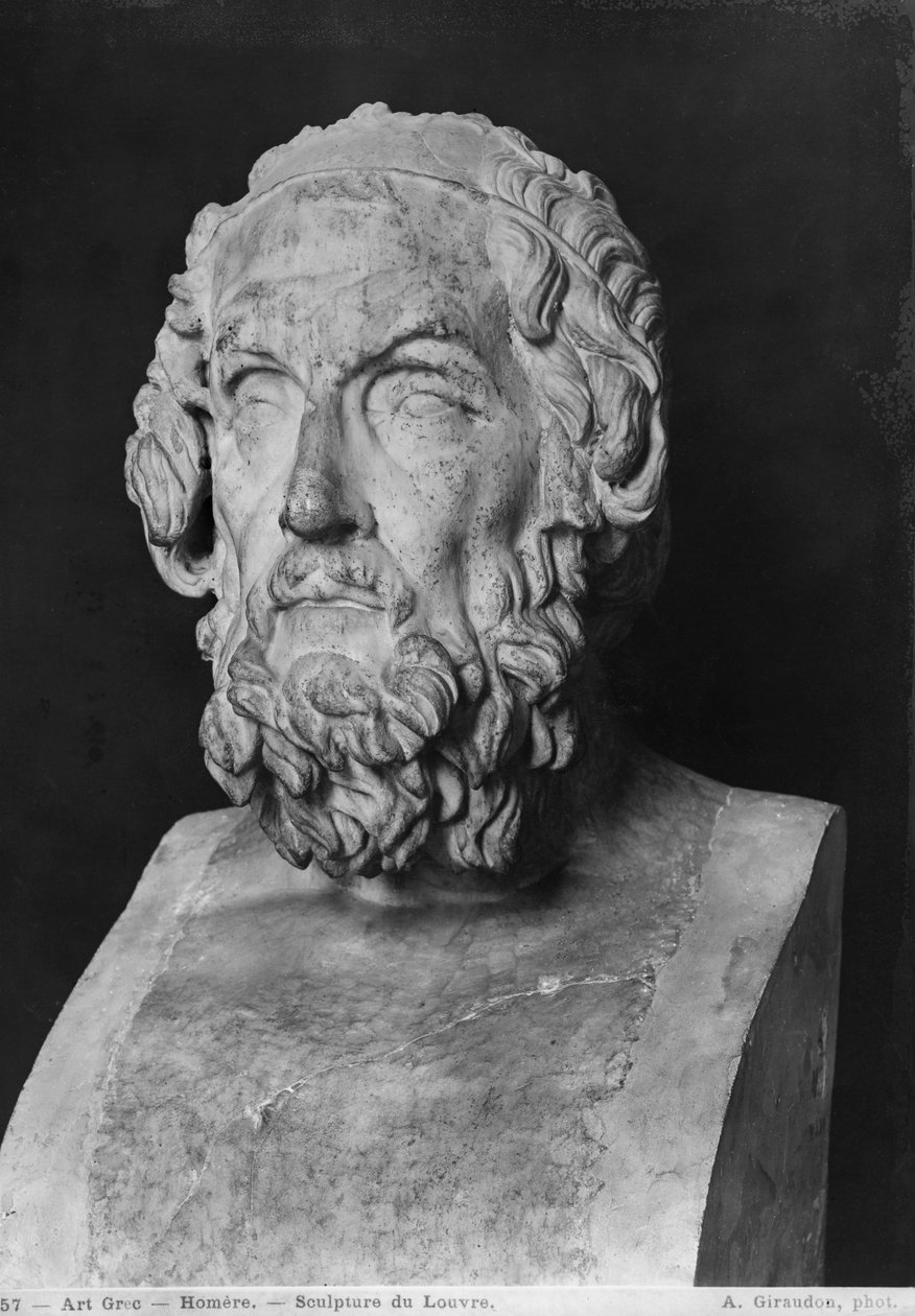 Homeros byst, hellenistisk tid (330-20 f.Kr.) (marmor) av Greek