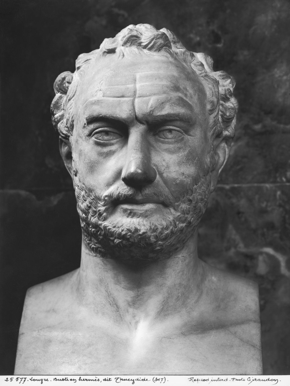 Herm av en man, sägs vara Thucydides (marmor) av Greek