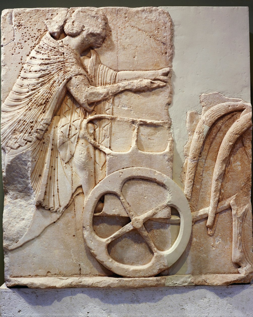 Relief av racer på sin vagn, 520 f.Kr. (marmor) av Greek