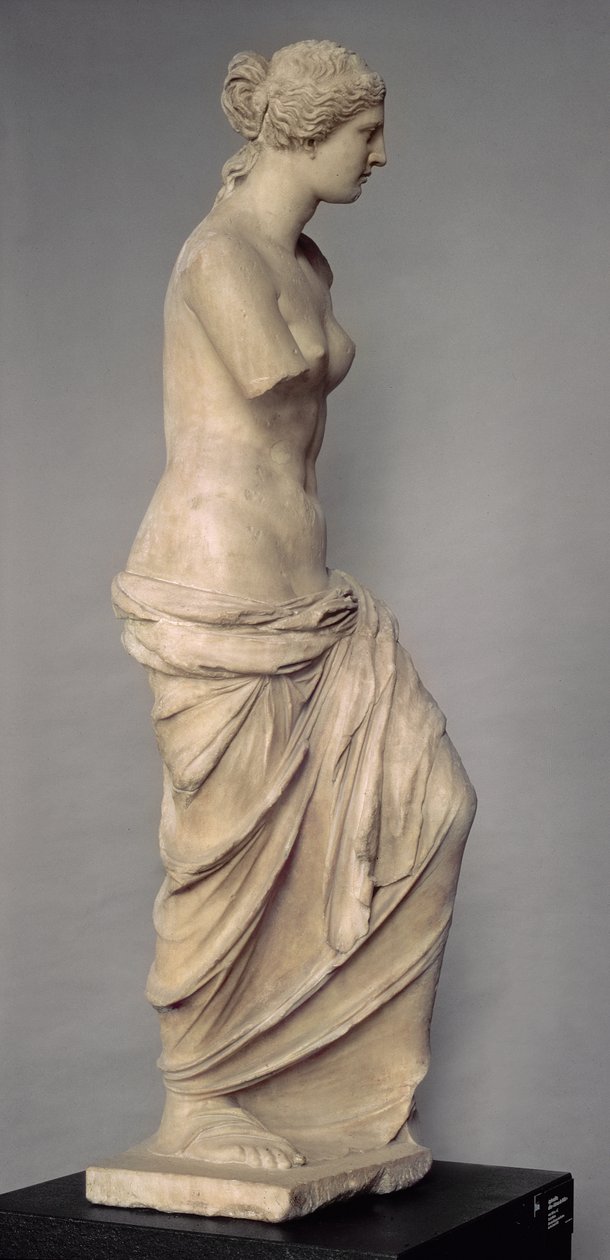 Venus de Milo, sidovy, grekisk, hellenistisk period, c.100-130 f.Kr. (marmor) (för frontvy se 14152) av Greek