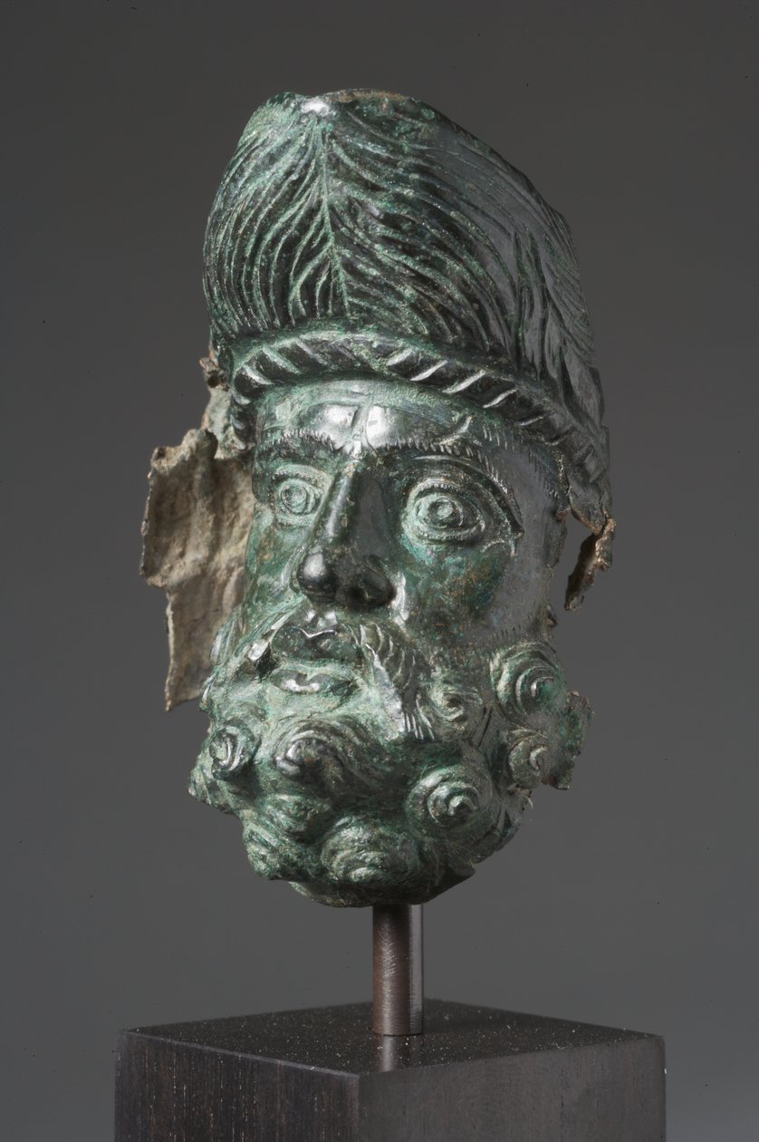 Fartygspip i form av huvudet på Herakles (brons) av Greek