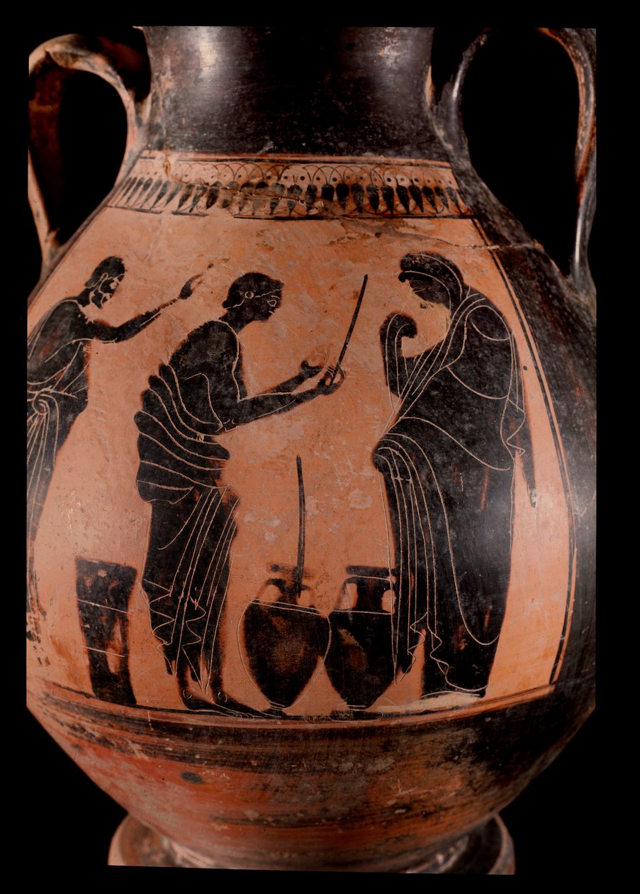 Oljeförsäljare (terrakottavas) av Greek