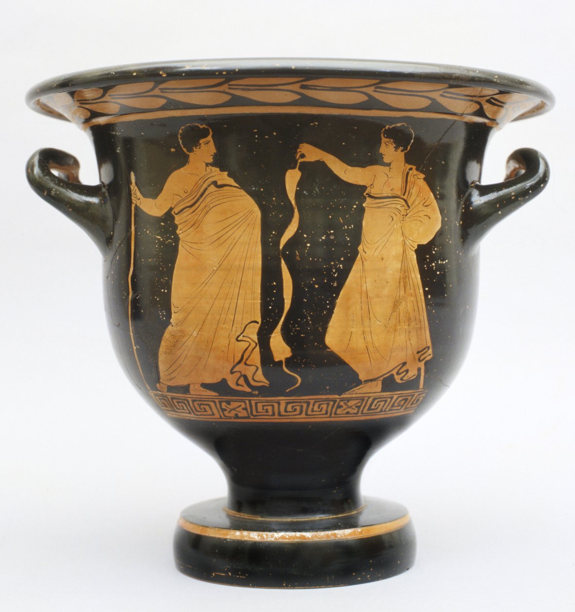 Klockformad proto-apuliansk krater från Matera, Italien (keramik) av Greek School