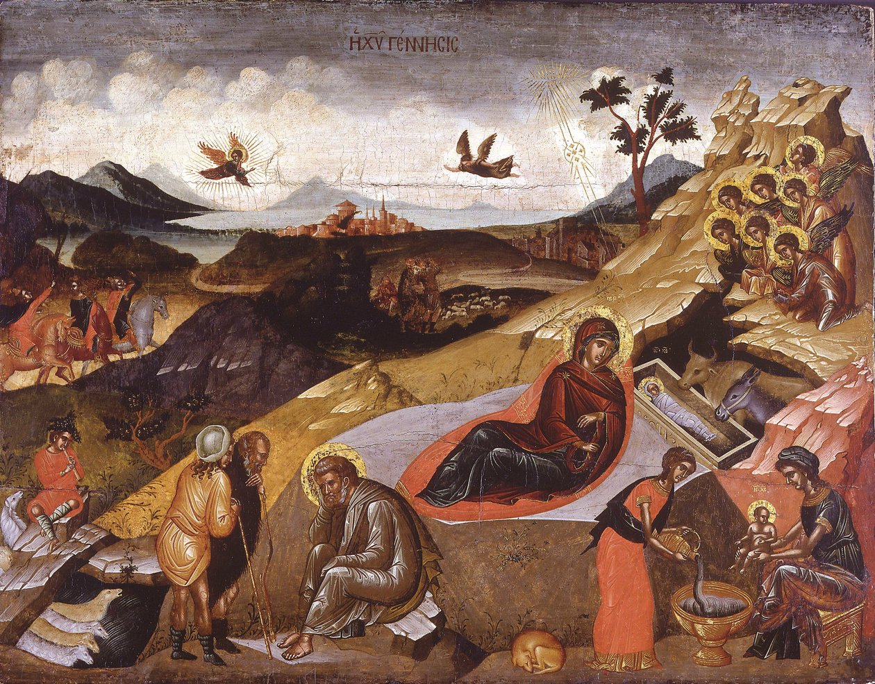 Kristi födelse av Greek icon