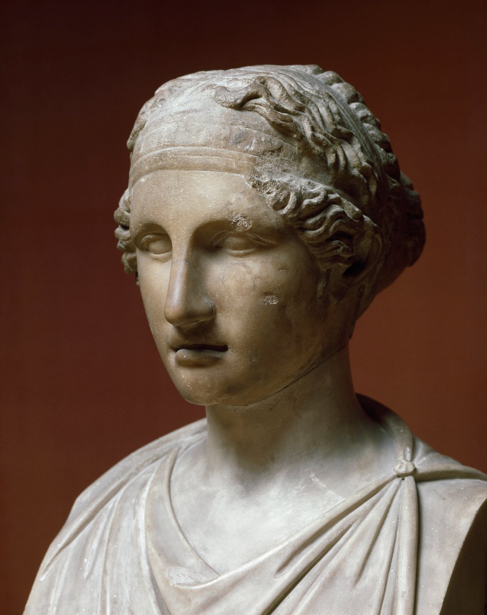 Porträtt av Sapho (marmorskulptur) av Greek or Roman