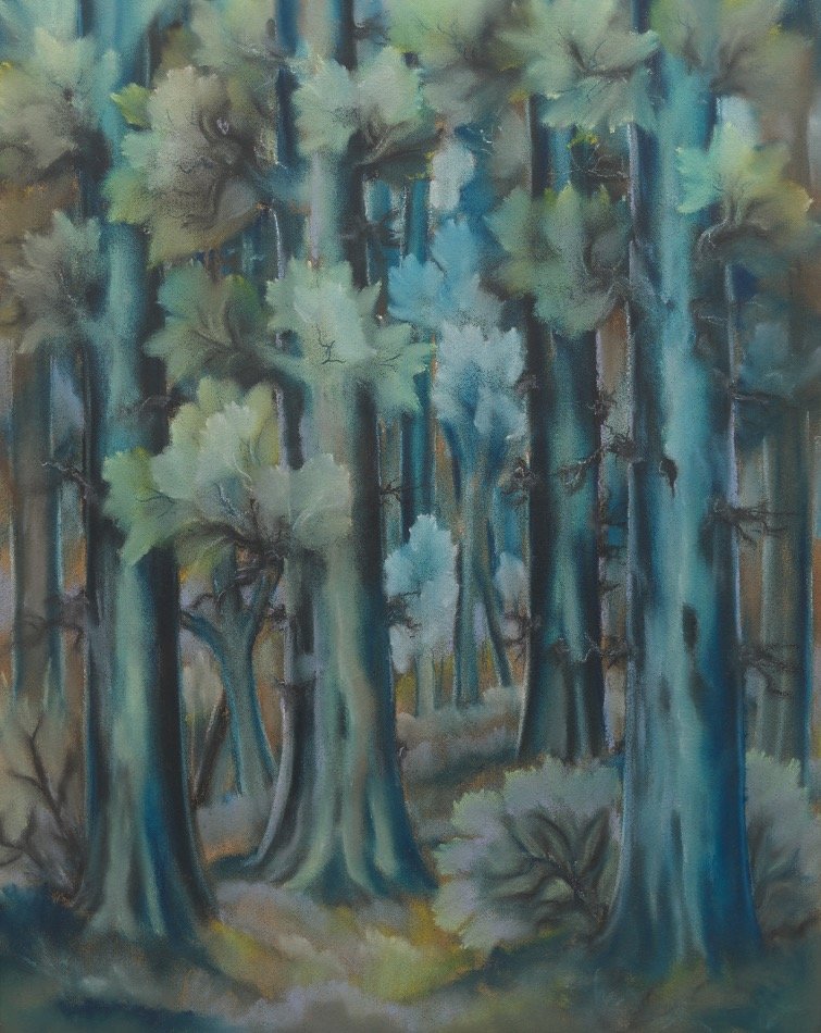 Trees in greens and blues av Gregor Perusek