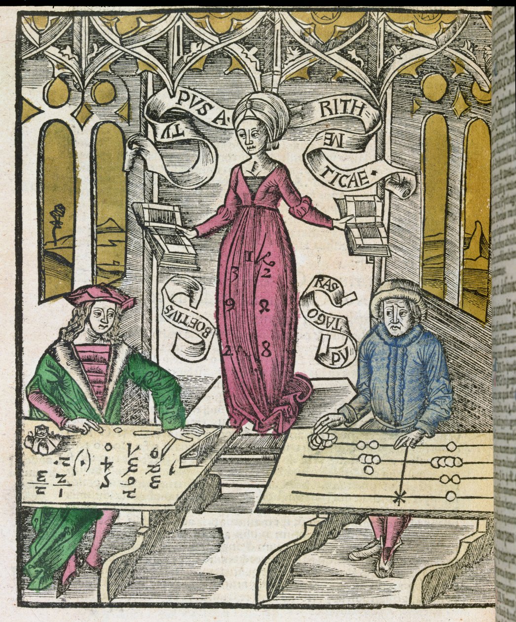 Allegory of Arithmetic, från "Margarita Philosophica" av Gregor Reisch, 1503 av Gregor Reisch