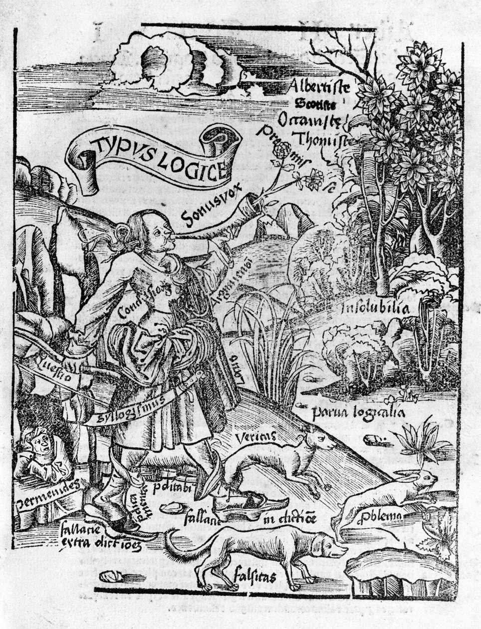 Liberal Arts: Logic - in "" Philosophical Daisy"" av Gregor Reisch (1467-1525). Bal av Gregor Reisch
