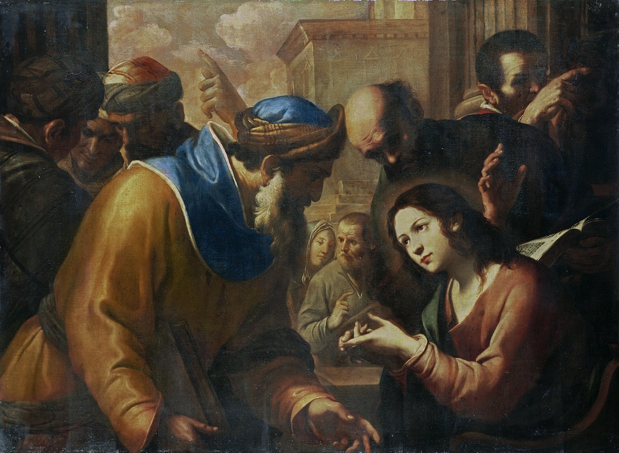 Kristus disputerar med läkarna, c.1660-talet av Gregorio Preti