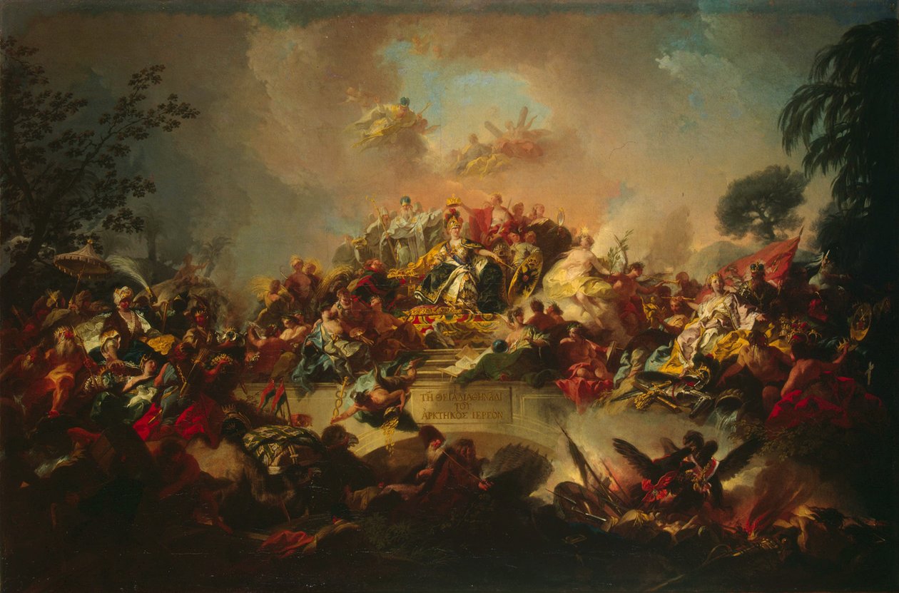 Apoteos av Katarina II:s regeringstid, 1767. av Gregorio Guglielmi
