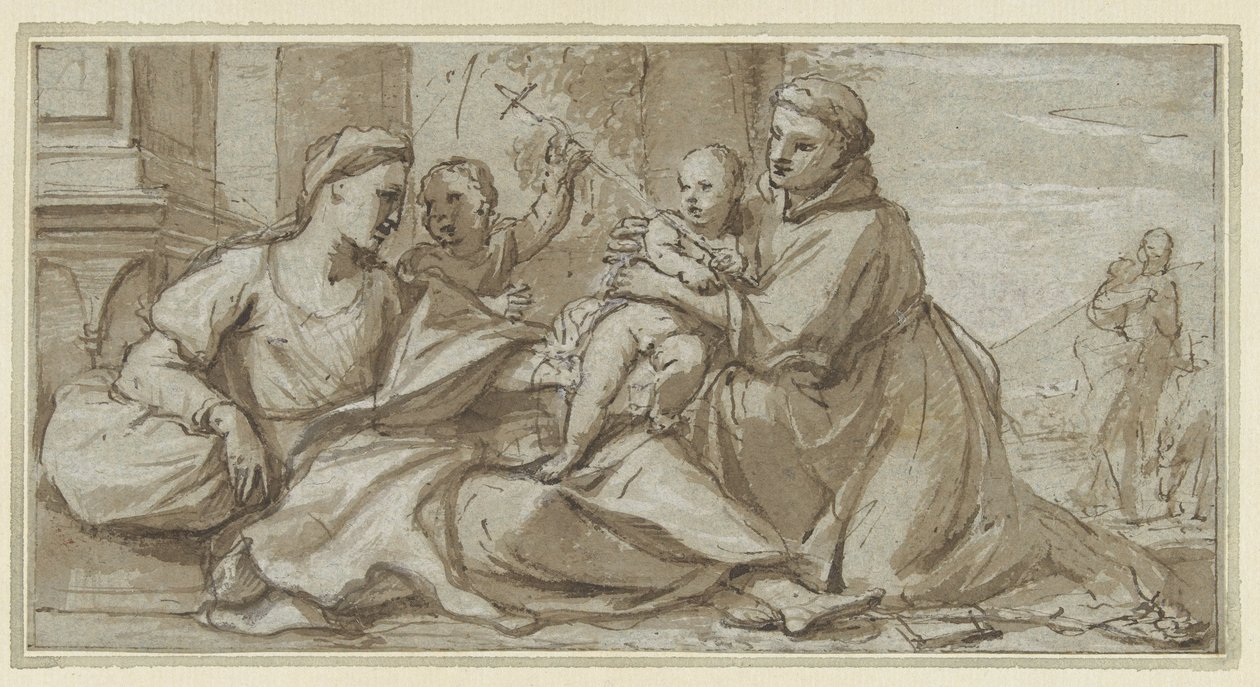 Maria med Kristusbarnet, Johannes Döparen och Sankt Antonius av Padua av Gregorio Lazzarini