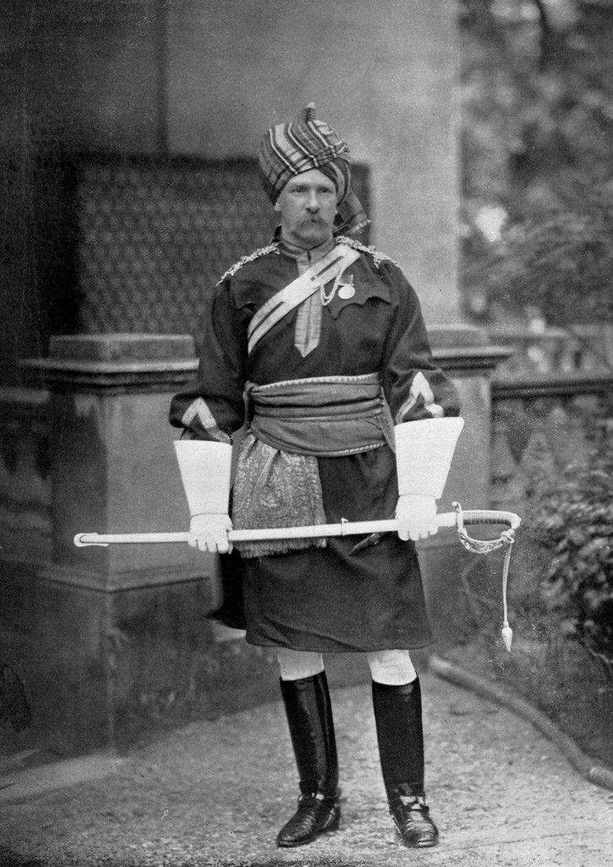 Överstelöjtnant GLR Richardson, befälhavare för 18th Bengal Lancers, 1896. av Gregory and Co