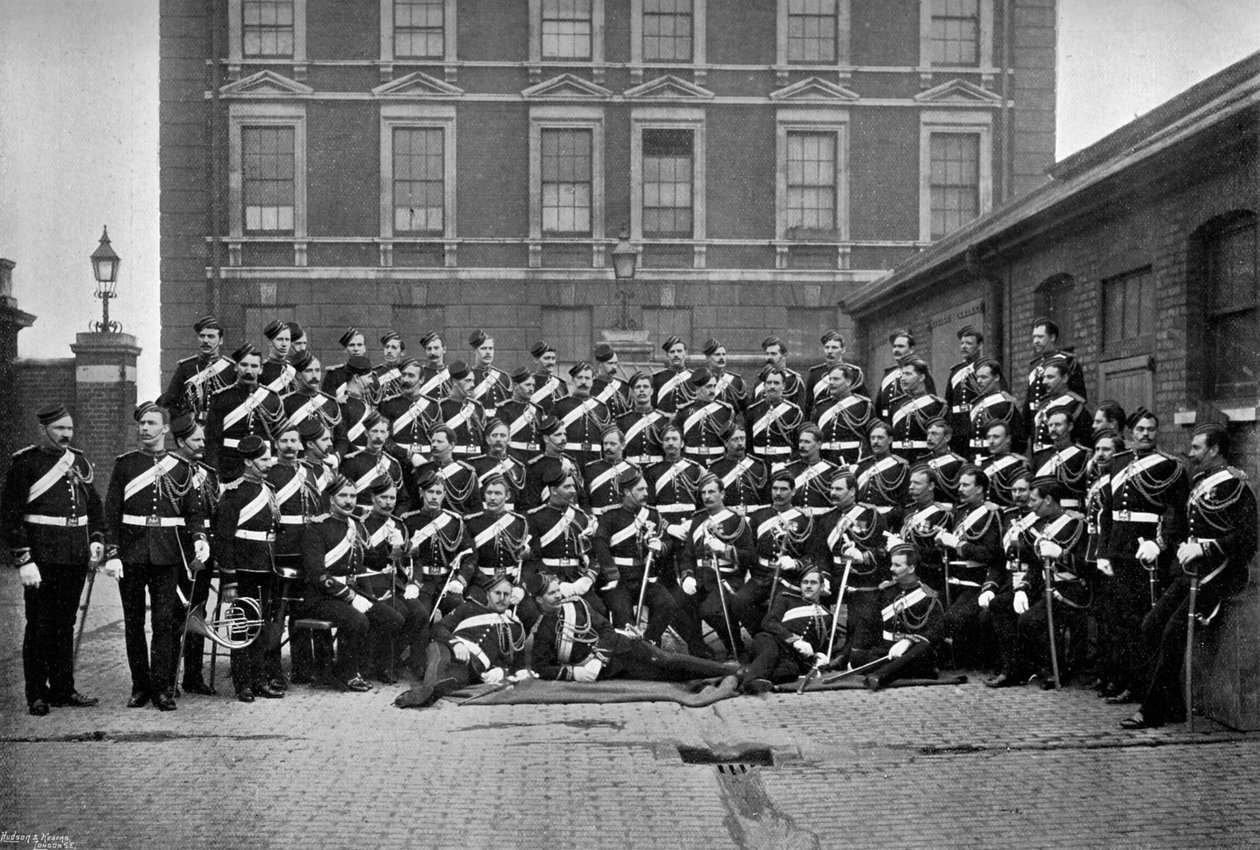 Underofficerare från 1:a livgardet vid Knightsbridge Barracks, London, 1896. av Gregory and Co