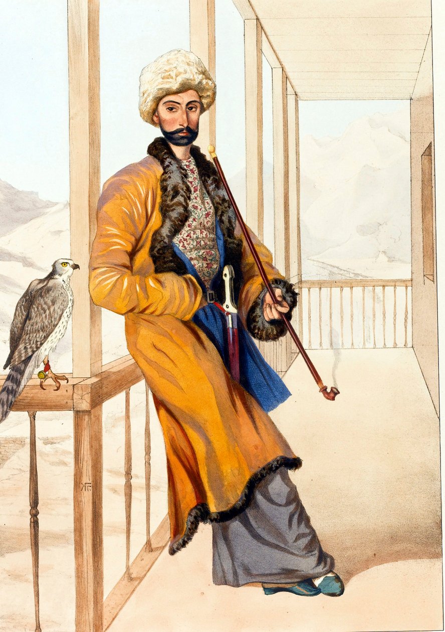 Kaukasisk traditionell klänning av Gagarin, Grigori Grigorievich (1810-1893) av Grigori Grigorevich Gagarin