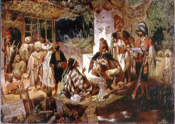 Orientalisk scen (olja på duk) av Grigori Grigorevich Gagarin