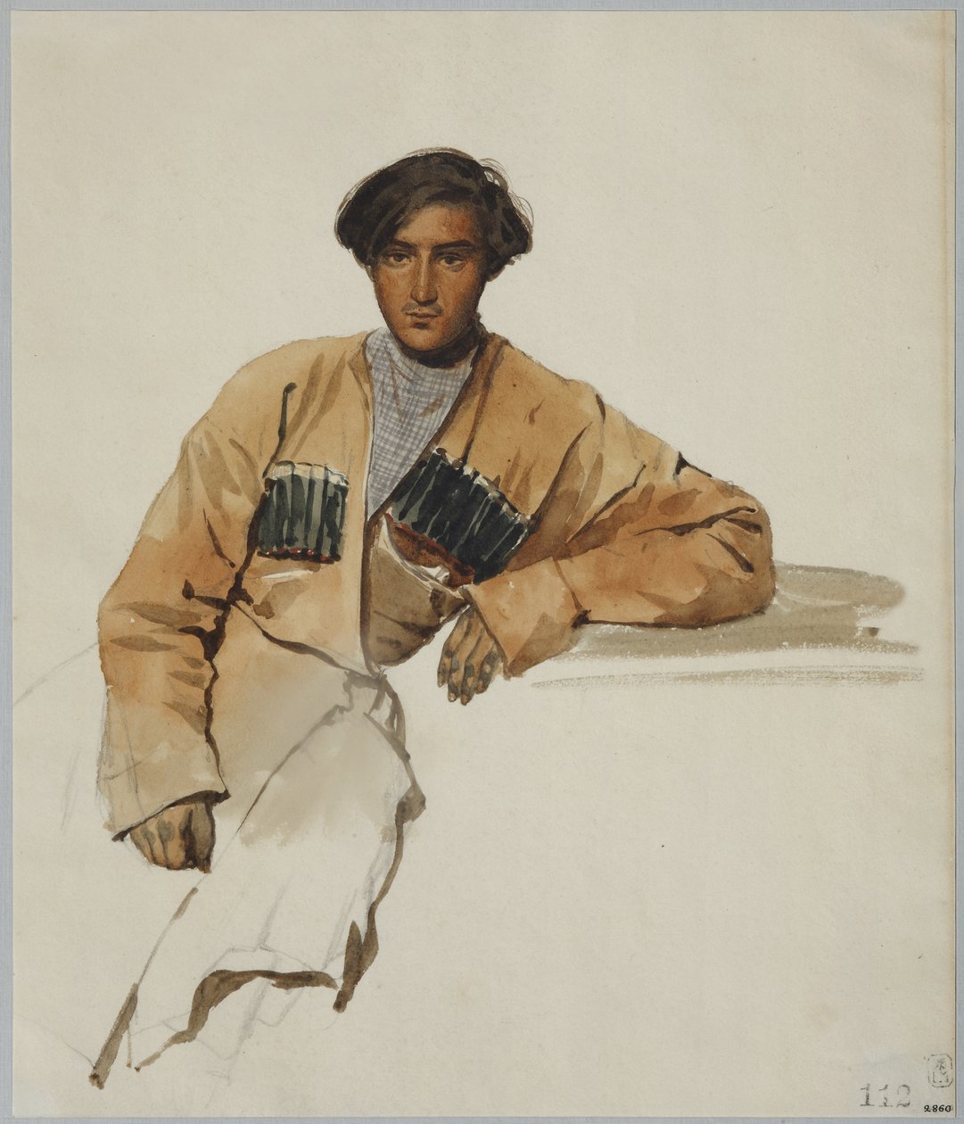 Porträtt av Christophor Dmitrievich Sanikidze, 1841 av Grigori Grigorevich Gagarin