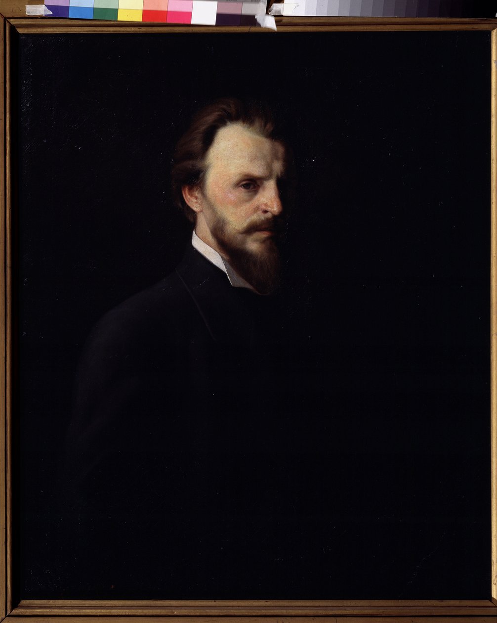 Autoporträtt (Självporträtt). Painture de Grigori (Grigory, Grigory) Grigorievich Myasoedov (Myasoedov, Myasoedov) (1834-1911), huile sur toile av Grigori Grigoryevich Myasoedov