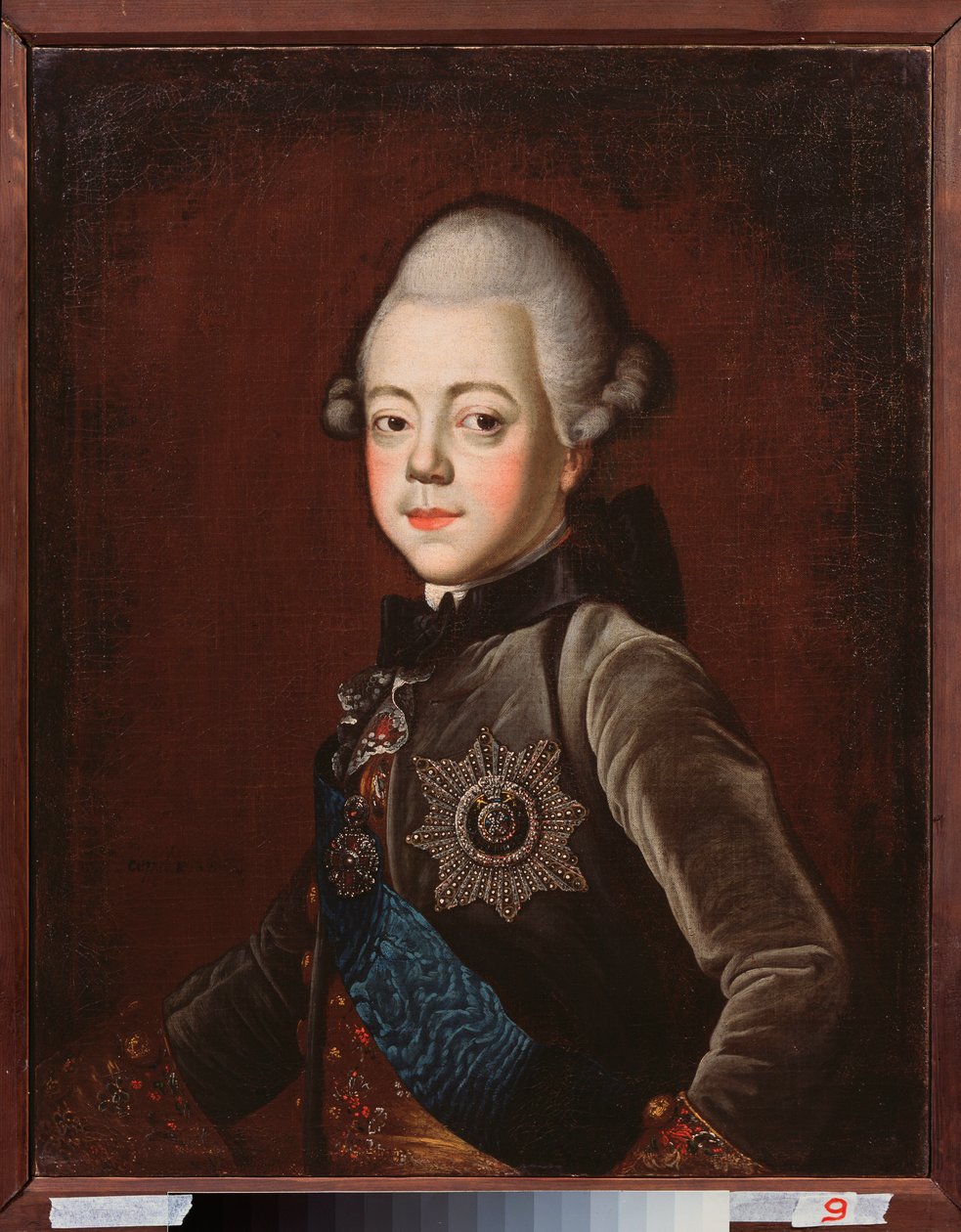 Porträtt av storhertig Pavel Petrovich (1754-1801), som barn (tsar Paul I av Ryssland). Målning av Grigori Serdyukov (1744-1785), olja på duk av Grigori Serdyukov