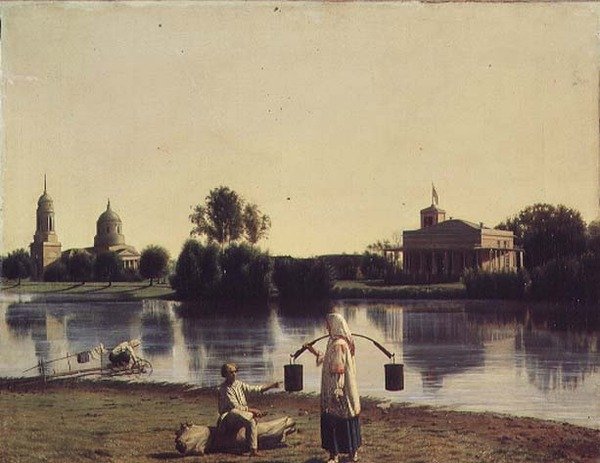 Utsikt över sjön Moldino i "öarna" av Grigori Vasilievich Soroka