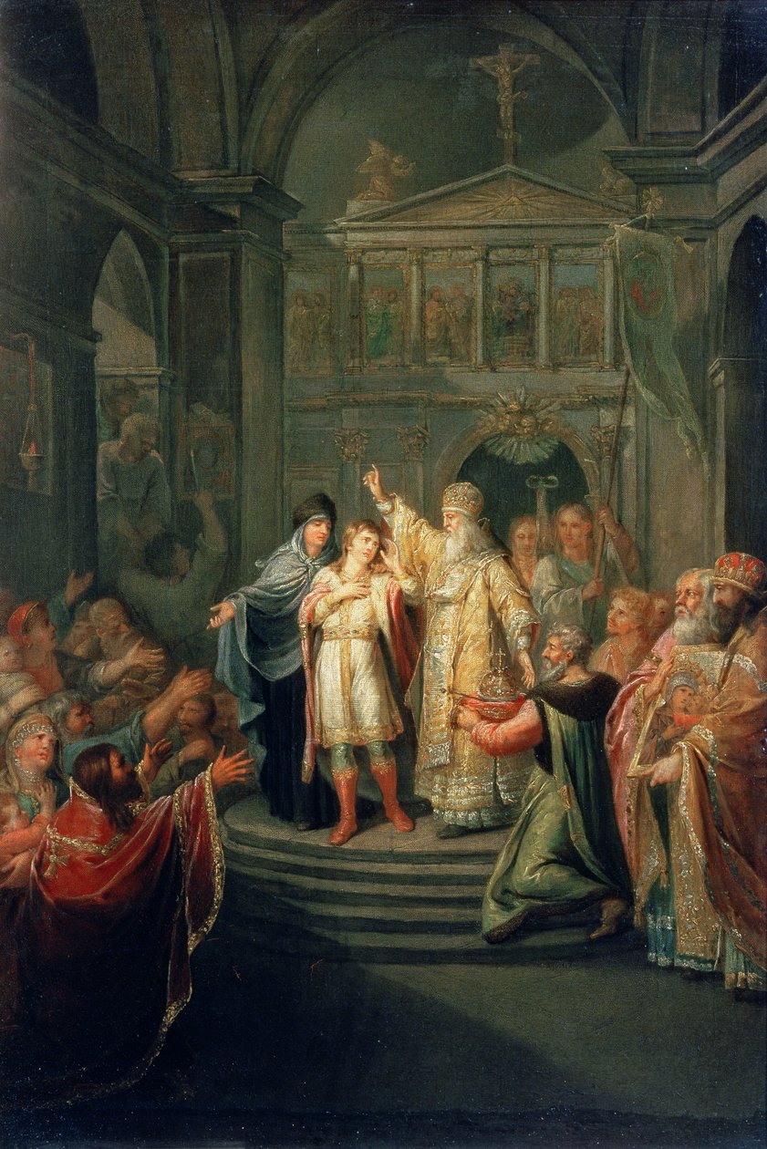Valet av tsaren Michael Romanov (1596-1676) den 14 mars 1613, 1798-1800 av Grigoriy Ivanovich Ugryumov