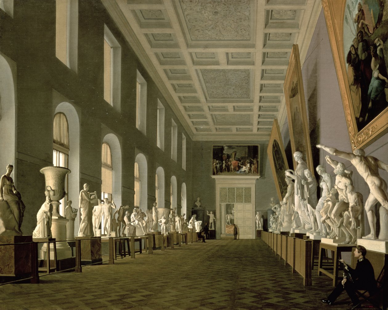 Antikvitetsgalleriet vid Academy of Fine Arts, 1836 av Grigory Mikhailov