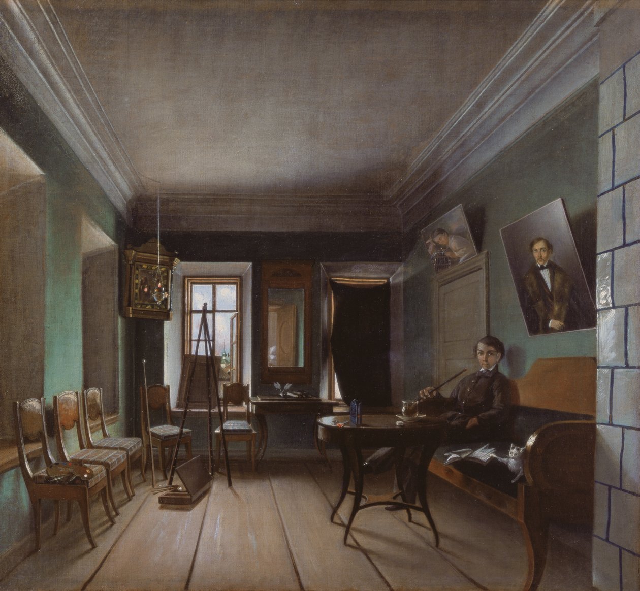Interiör av Bykovs hus, 1850-tal av Grigory Vasilievich Yurov