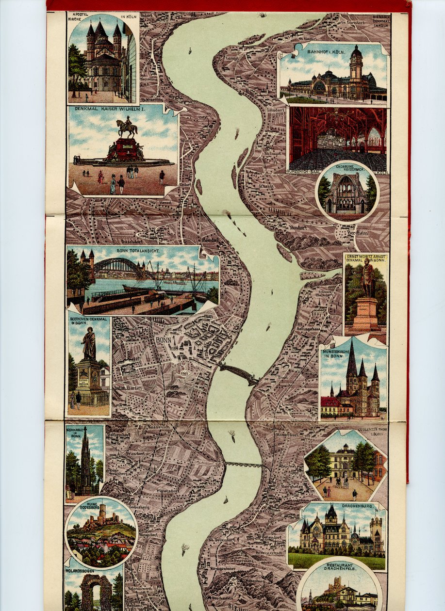 Senaste panorama över Rhen av Mainz 01 av Grossh. S. Hofbuchbinderei u. Albumfabrik Eisenach Photo.Lithogr. v. Wilh.Schülz