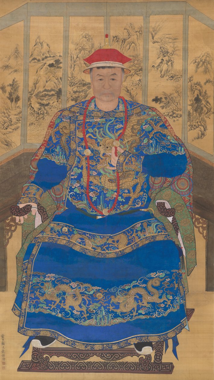 Porträtt av en Manchu-prins av Gu Jianlong