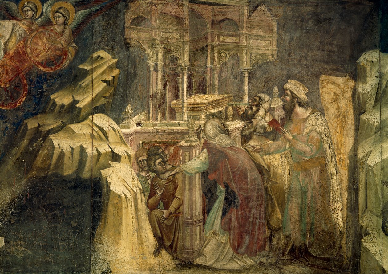 Avsnitt från Gamla testamentet, av Guariento di Arpo (aktiv 1338 - död 1367 eller 1370), fresk från Cappella dei Carraresi, Padua, Italien. av Guariento di Arpo