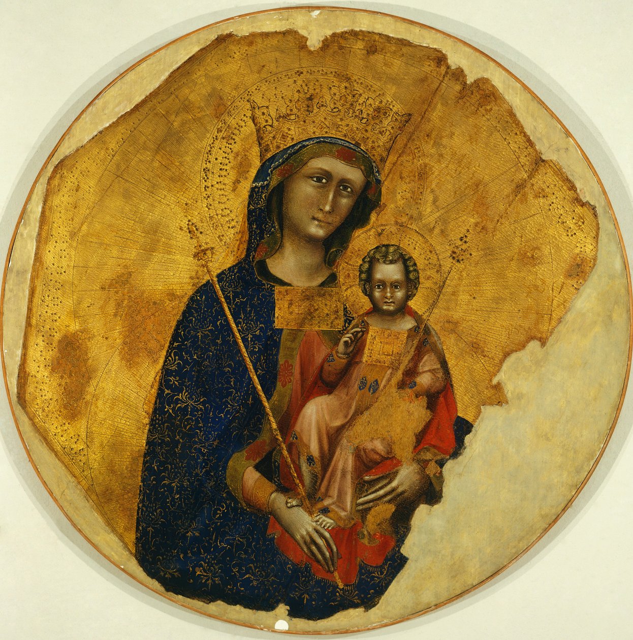 Madonna med barn, av Ridolfo Guariento eller Guariento di Arpo (aktiv från 1338 till 1370) av Guariento di Arpo