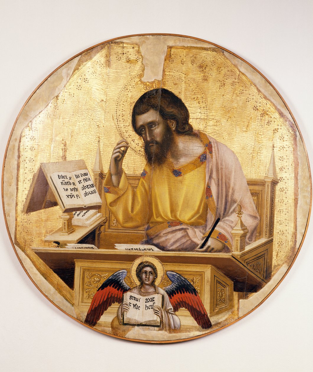 St Matthew, av Guariento di Arpo (aktiv 1338 - död 1367 eller 1370), målning på trä. av Guariento di Arpo
