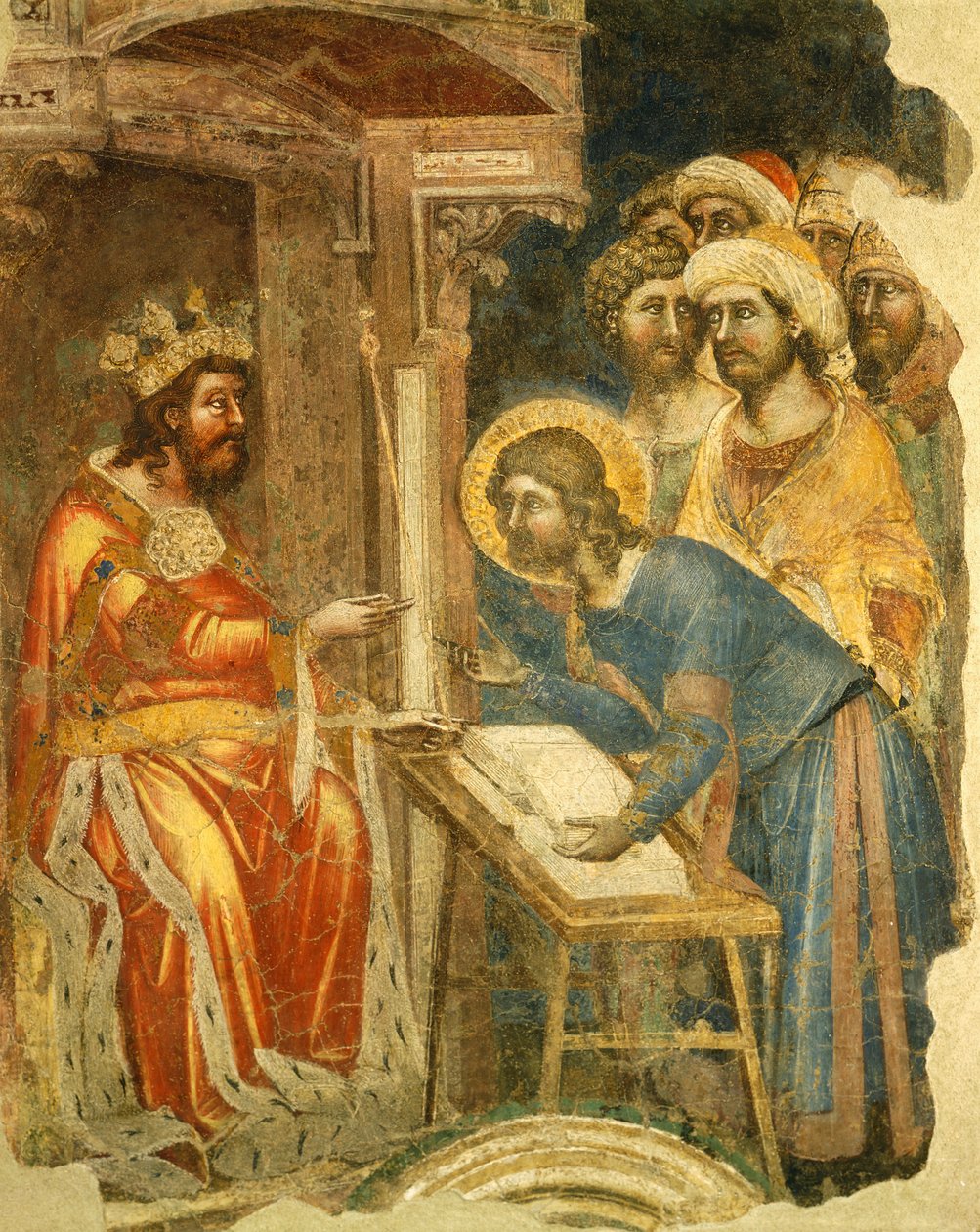 Hadithi za Joseph na kaka zake, na Ridolfo Guariento au Guariento wa Arpo (iliyotumika kutoka 1338 hadi 1370), fresco, Chuo cha Sayansi cha Galilaya, Fasihi na Sanaa, zamani Patavina, Padua, Italiaswed. av Guariento di Arpo